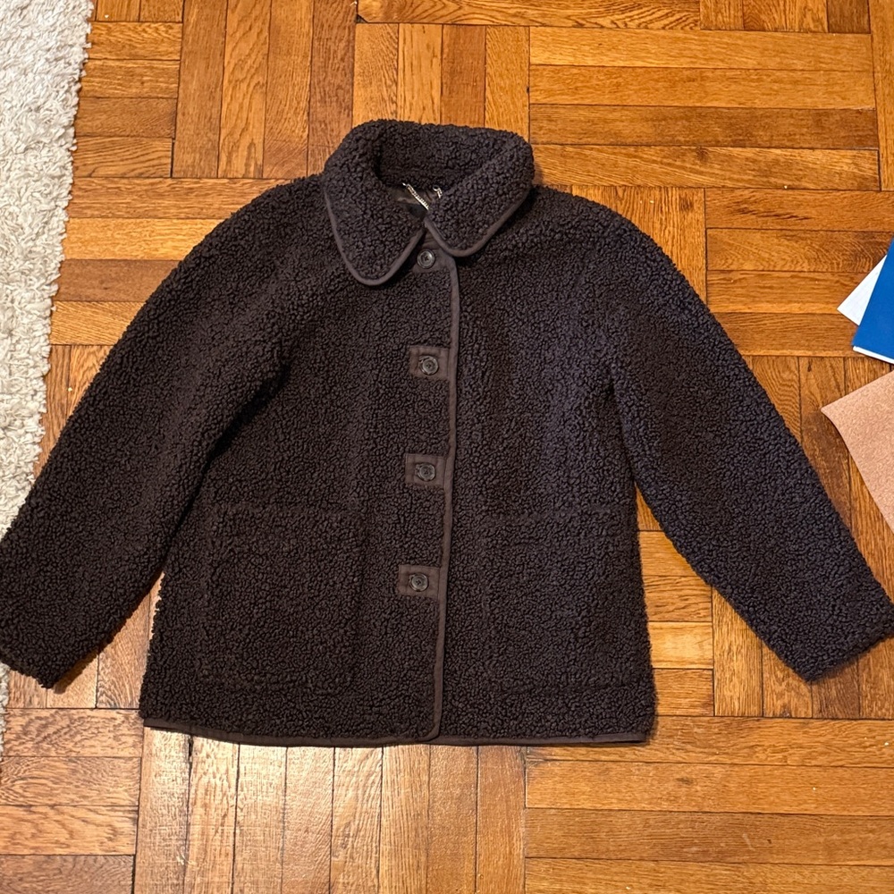 Cozy Chocolate Browb Sherpa Jacket